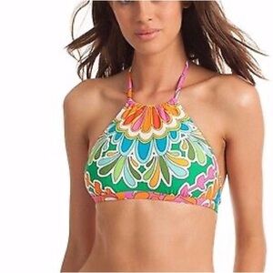 Trina Turk Tamarindo High Neck Halter Swimming Top Size 6